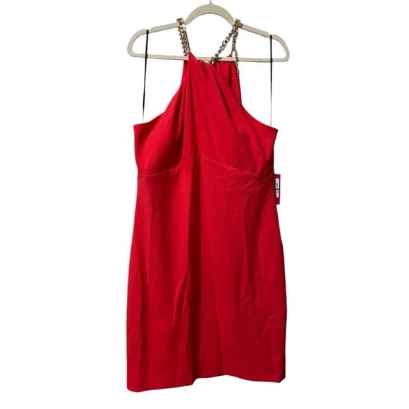 Vince Camuto Halter Dress Red Orange Size 16 NWT - Picture 5 of 7